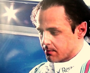 Massa: cara fechada após treino no Bahrein - Reprodução/SporTV