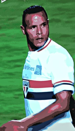 Luís Fabiano: gol e expulsão - Imagem: Beneclick