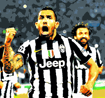Tevez 2 a 1 para a Juve em Turim