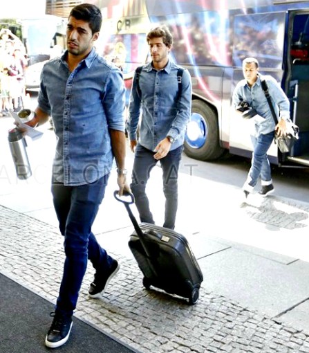 Suárez, craque uruguaio do Barça, leva para Berlim a cuia de mate/Foto: Miguel Ruiz-FCB