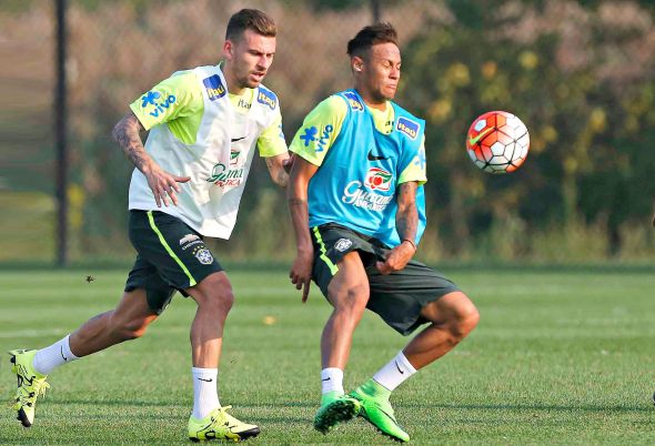 Lucas Lima e Neymar